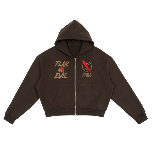 Zero Glory Chocolate Boxy Hoodie by Shannon Spence