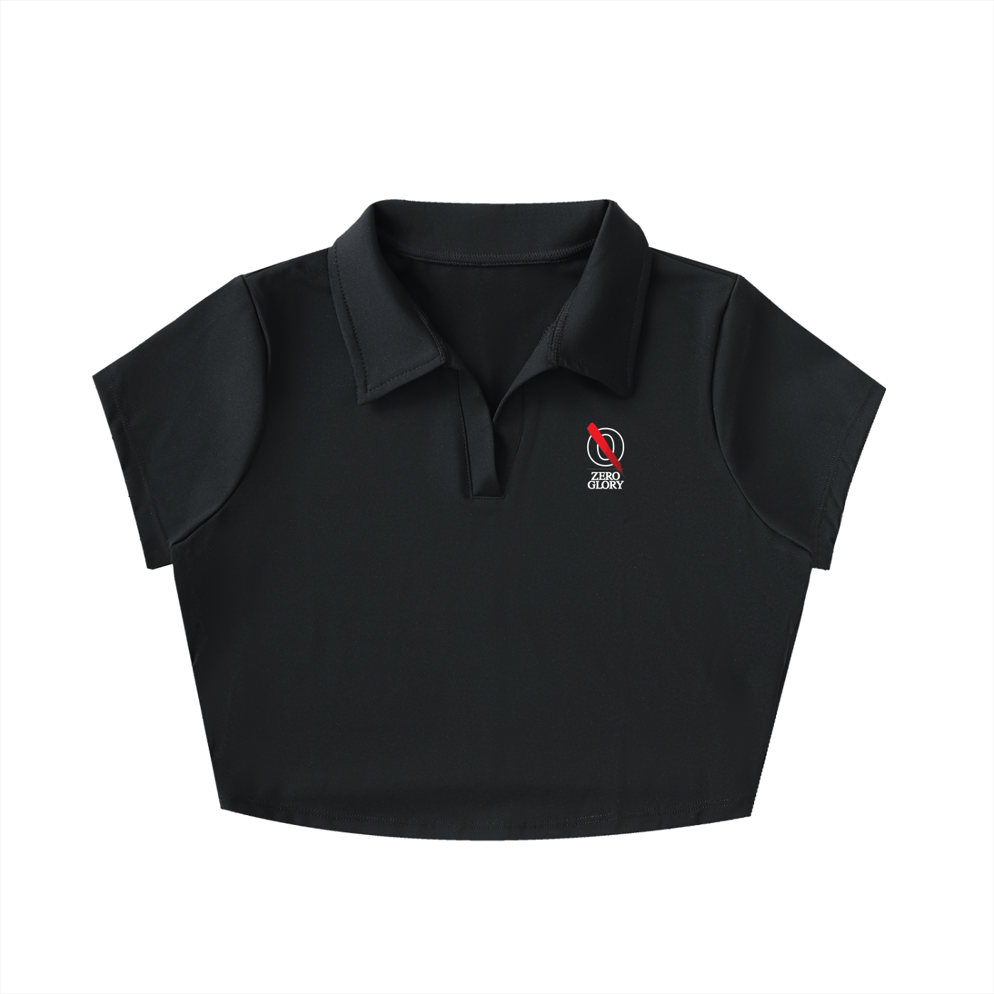Zero Glory V-Neck Lapel Crop Top by Shannon Spence